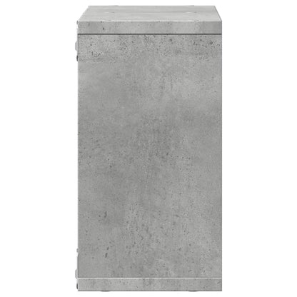 Wandkast 60x16x30 cm bewerkt hout betongrijs