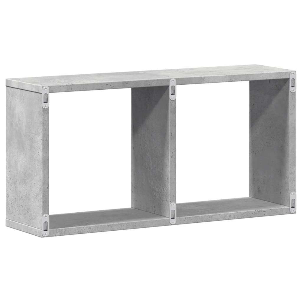 Wandkast 60x16x30 cm bewerkt hout betongrijs