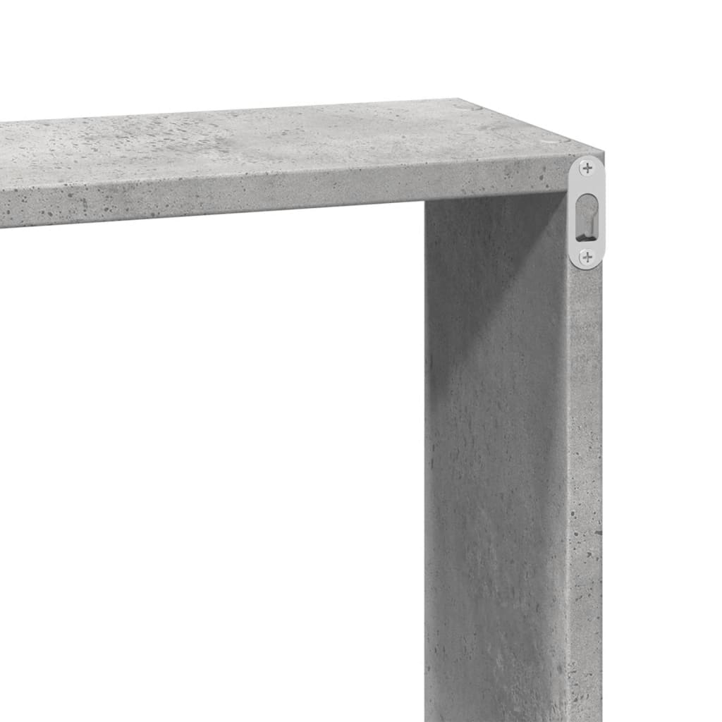 Wandkast 60x16x30 cm bewerkt hout betongrijs