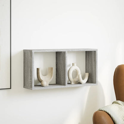 Wandkast 60x16x30 cm bewerkt hout grijs sonoma eiken