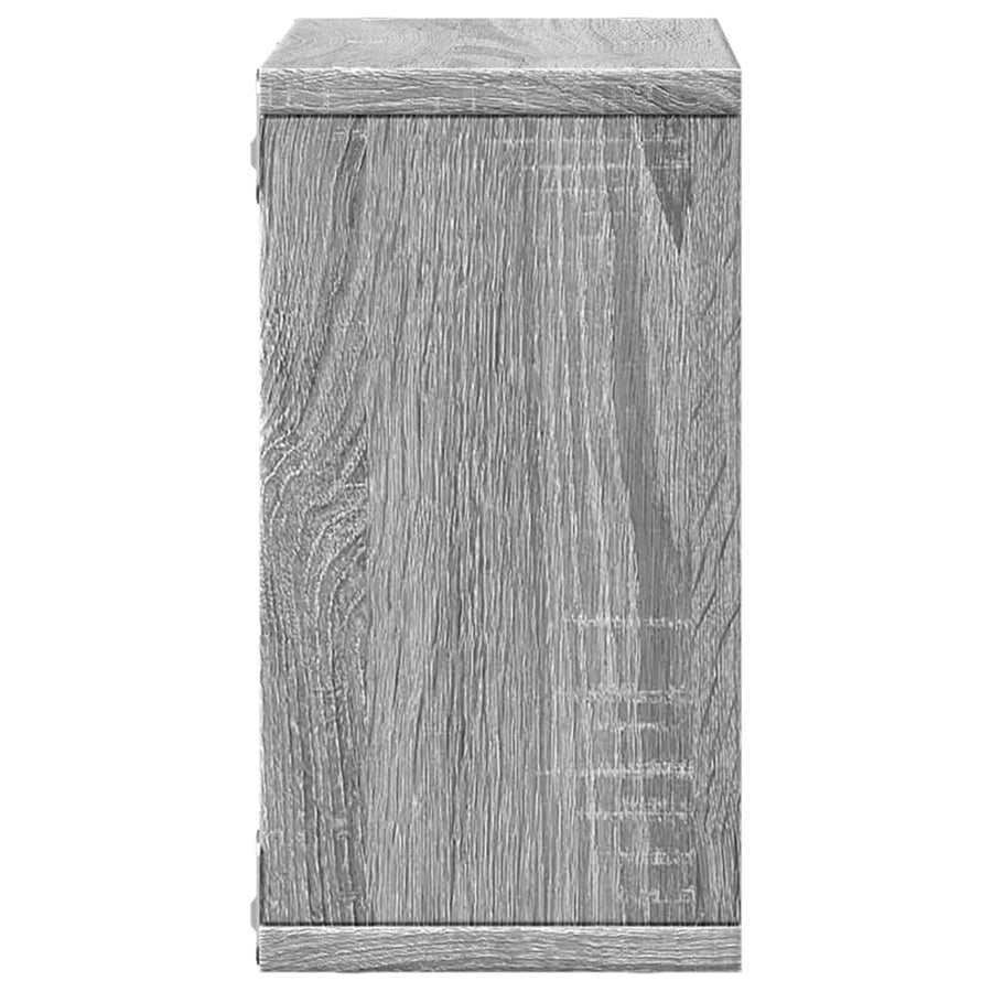 Wandkast 60x16x30 cm bewerkt hout grijs sonoma eiken