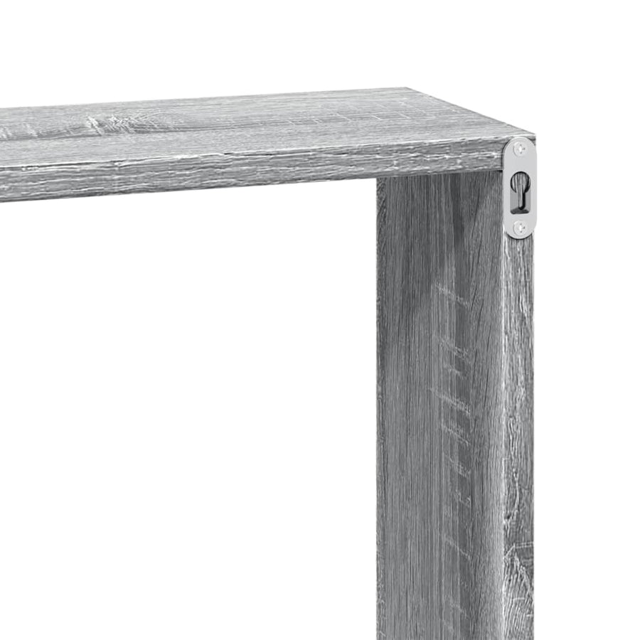Wandkast 60x16x30 cm bewerkt hout grijs sonoma eiken