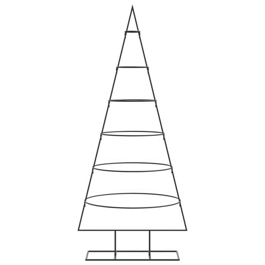 Kerstdecoratie kerstboom 150 cm metaal zwart