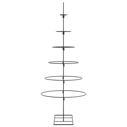 Kerstdecoratie kerstboom 150 cm metaal zwart