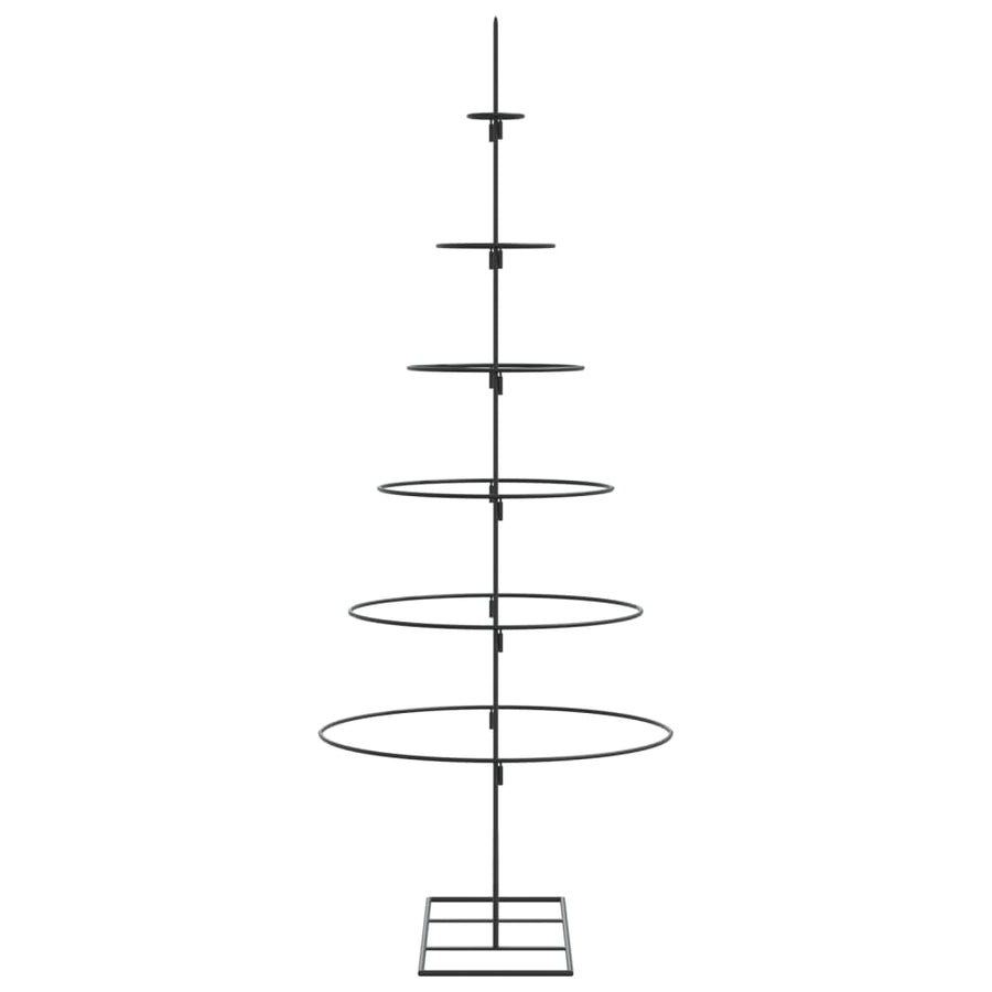 Kerstdecoratie kerstboom 150 cm metaal zwart