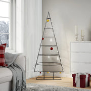 Kerstboom 150 cm metaal zwart