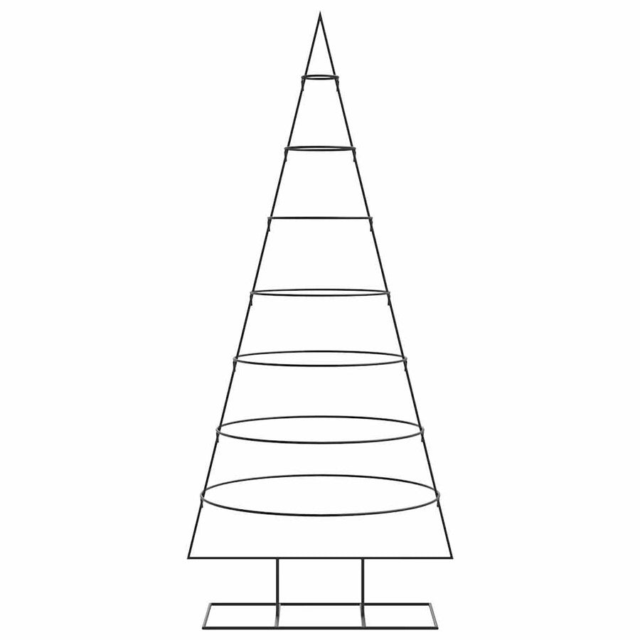Kerstdecoratie kerstboom 180 cm metaal zwart