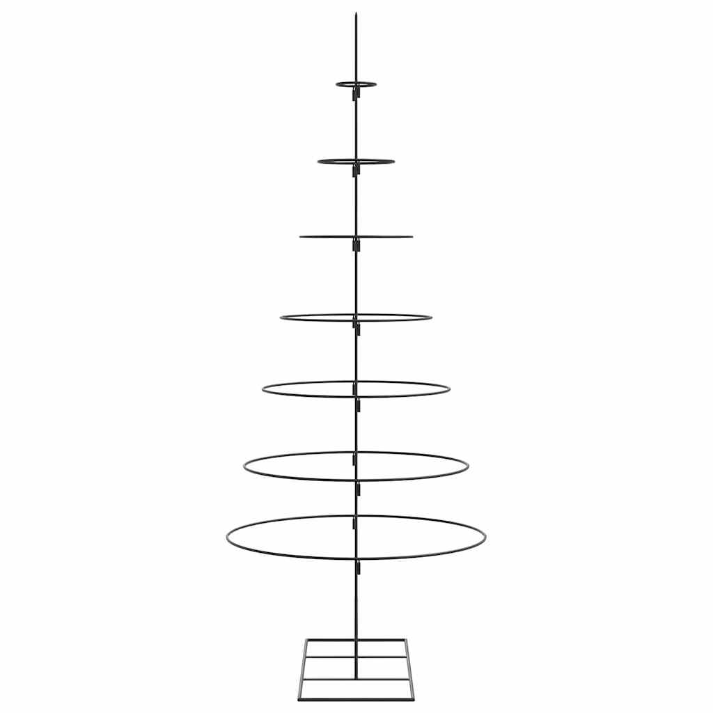 Kerstdecoratie kerstboom 180 cm metaal zwart