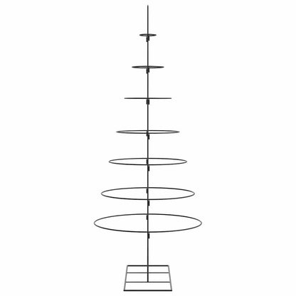 Kerstdecoratie kerstboom 180 cm metaal zwart