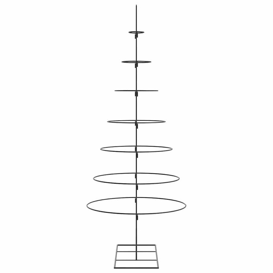 Kerstdecoratie kerstboom 180 cm metaal zwart