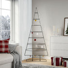 Kerstdecoratie kerstboom 180 cm metaal zwart