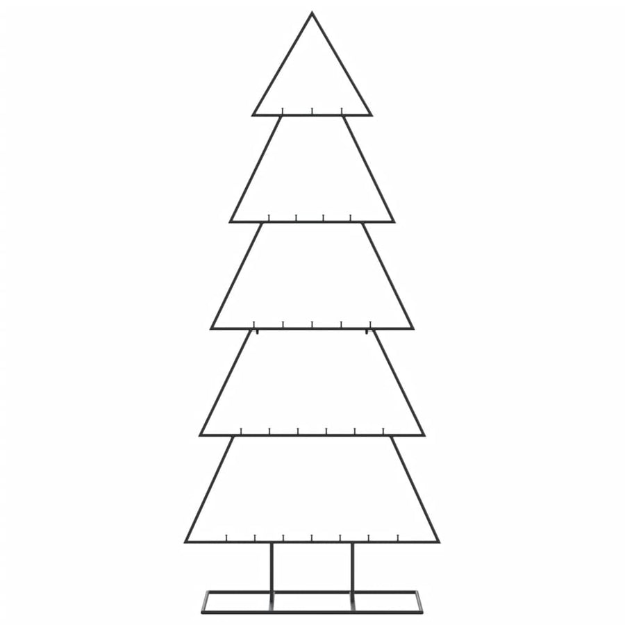 Kerstdecoratie Kerstboom Metaal Zwart 150 cm