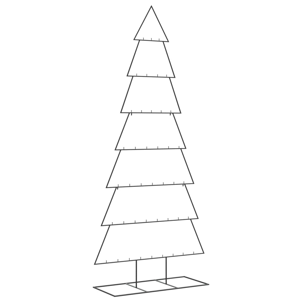 Kerstdecoratie kerstboom 210 cm metaal zwart