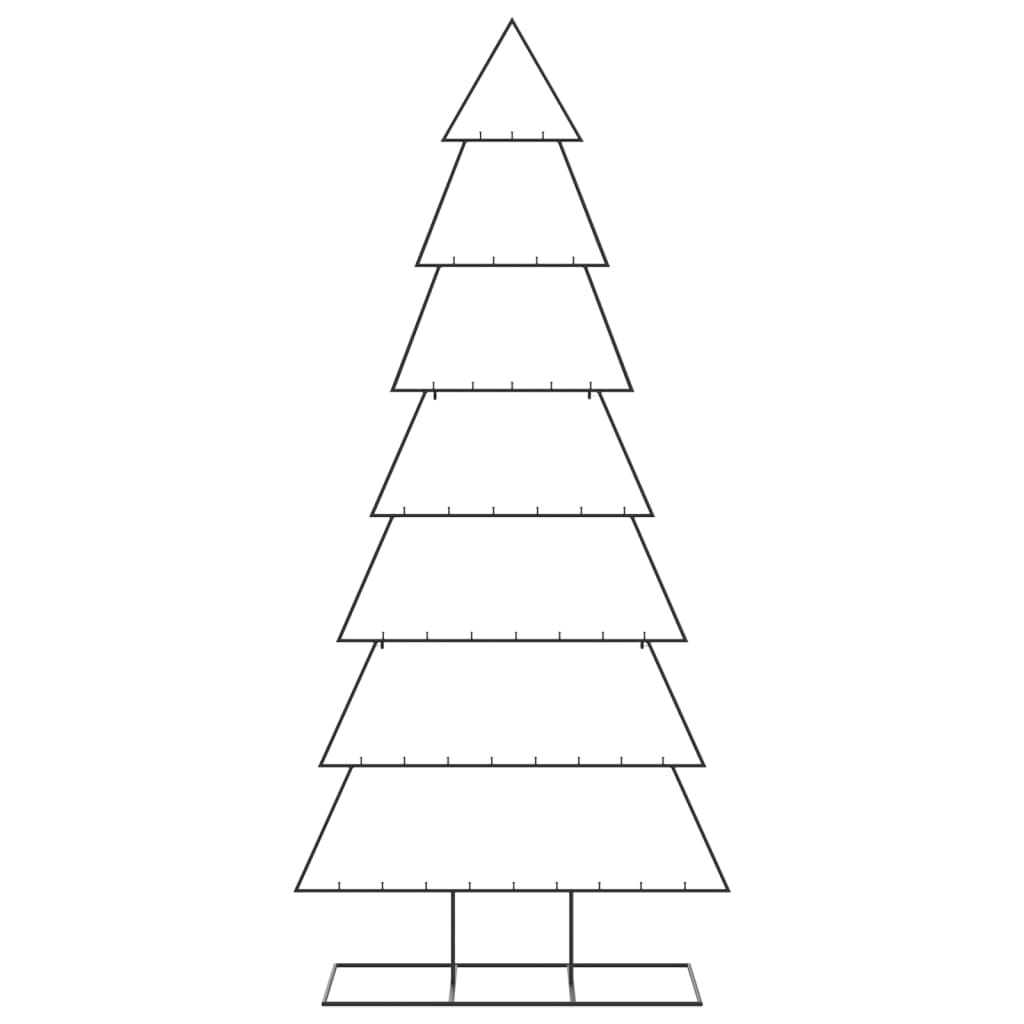 Kerstdecoratie kerstboom 210 cm metaal zwart