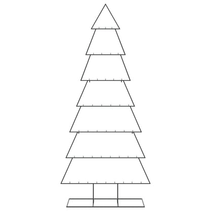 Kerstdecoratie kerstboom 210 cm metaal zwart