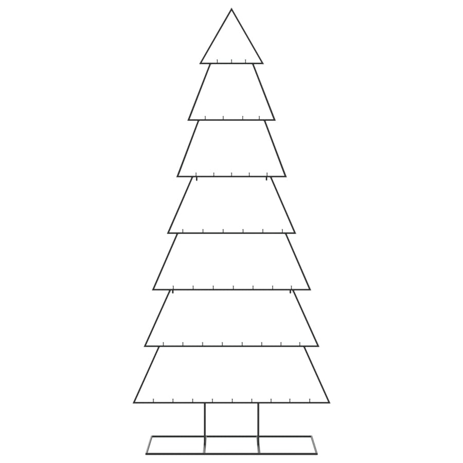 Kerstdecoratie kerstboom 210 cm metaal zwart