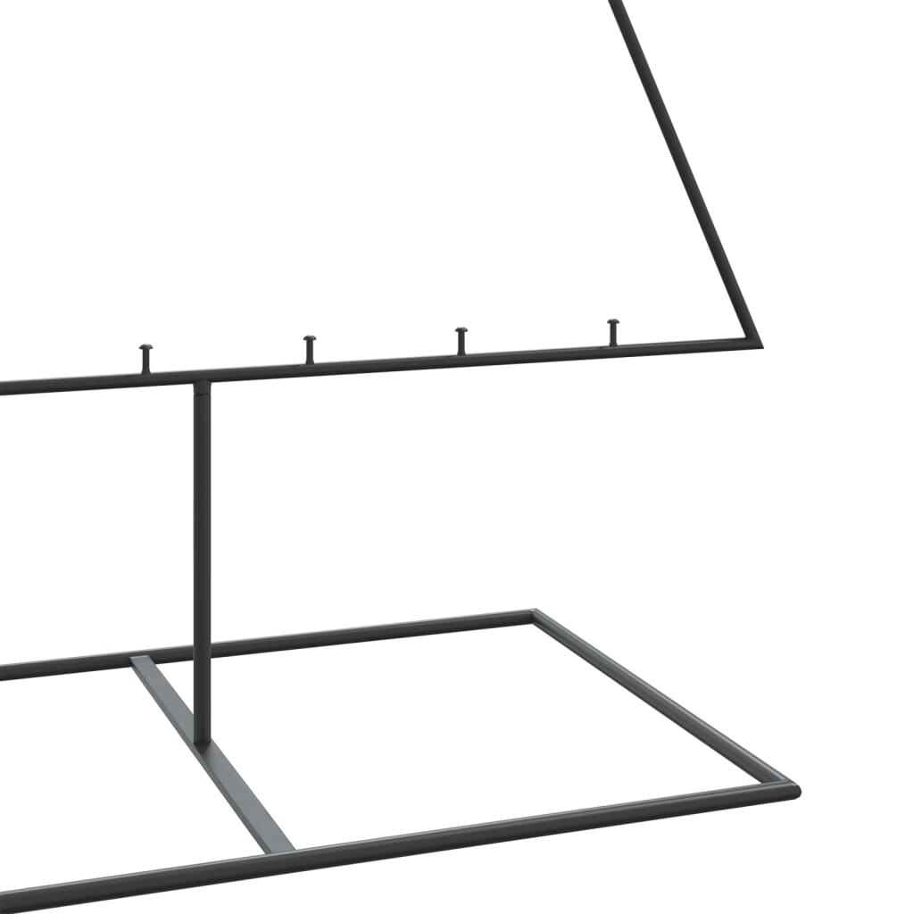 Kerstdecoratie kerstboom 210 cm metaal zwart