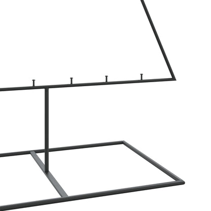 Kerstdecoratie kerstboom 210 cm metaal zwart