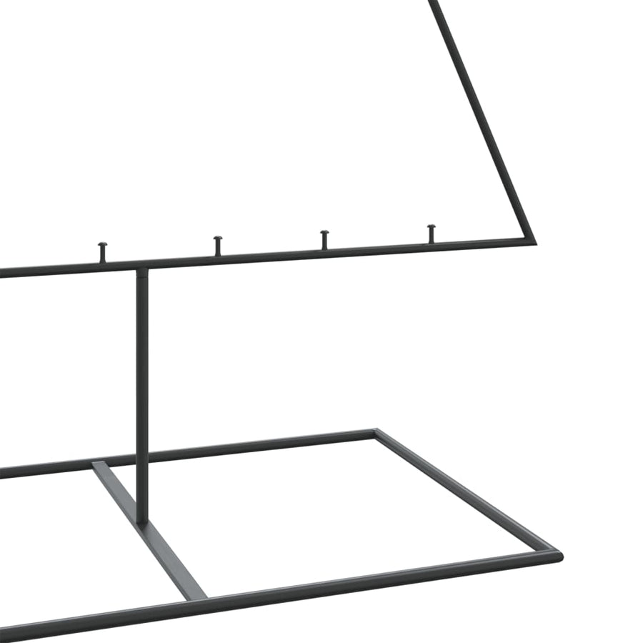 Kerstdecoratie kerstboom 210 cm metaal zwart