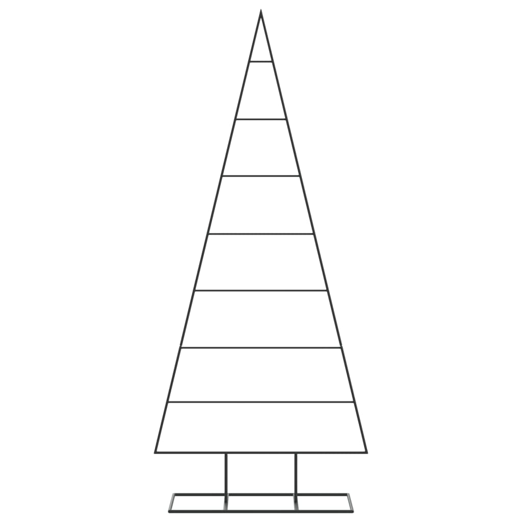 Kerstdecoratie kerstboom 150 cm metaal zwart