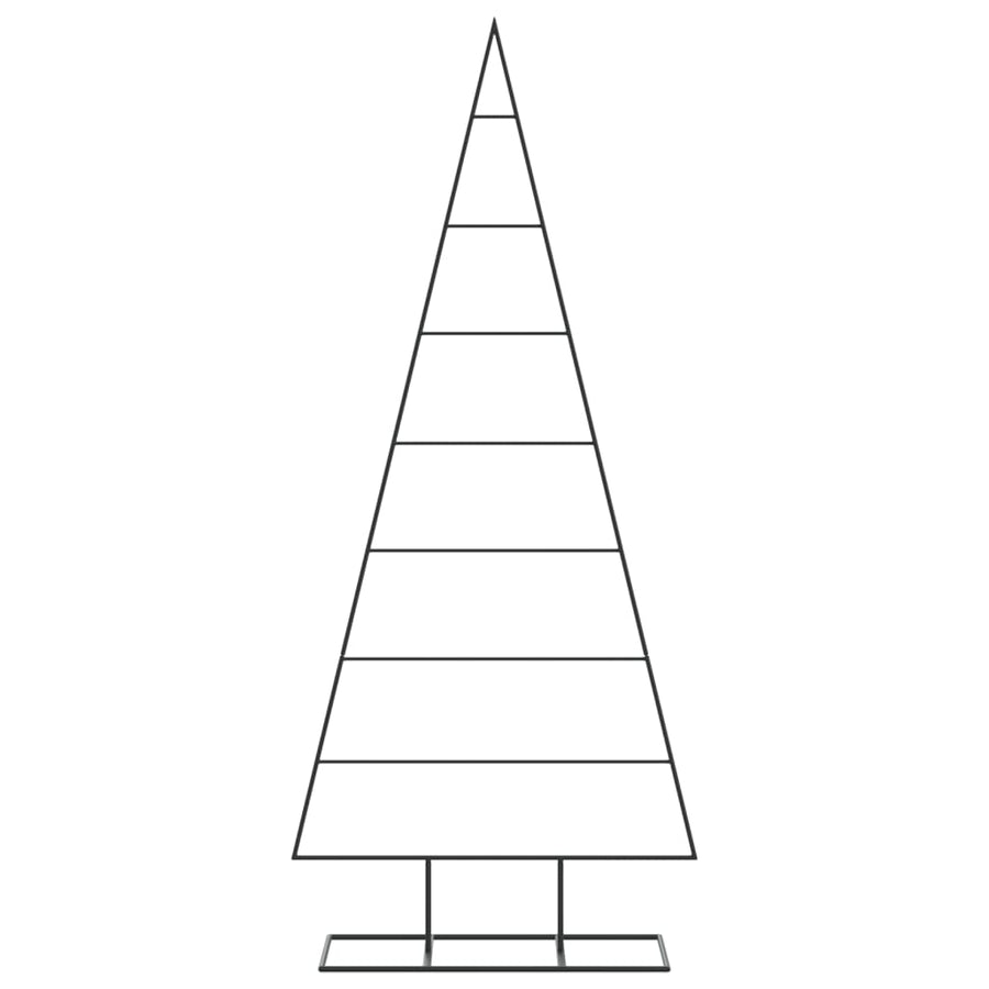 Kerstdecoratie kerstboom 150 cm metaal zwart