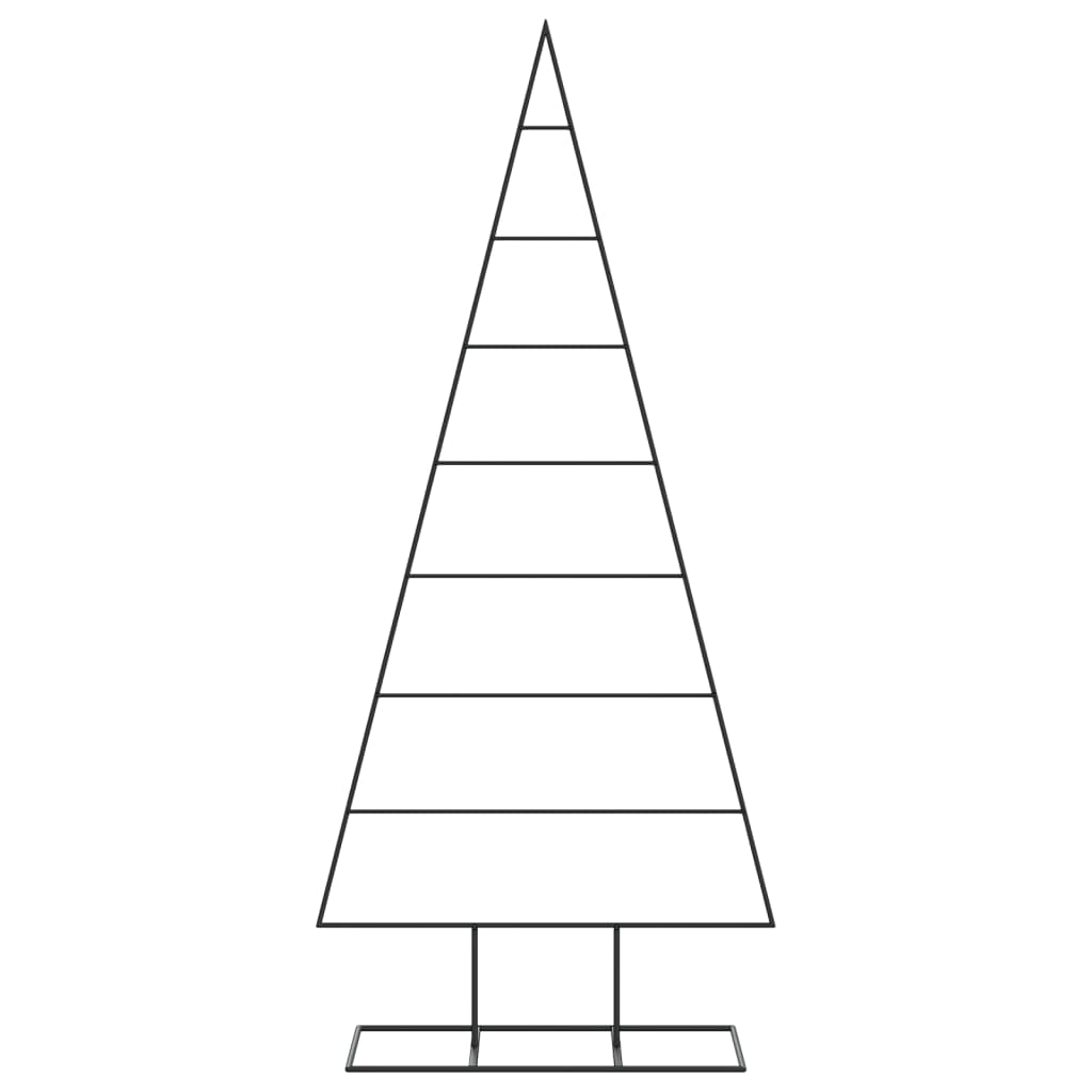 Kerstdecoratie kerstboom 180 cm metaal zwart