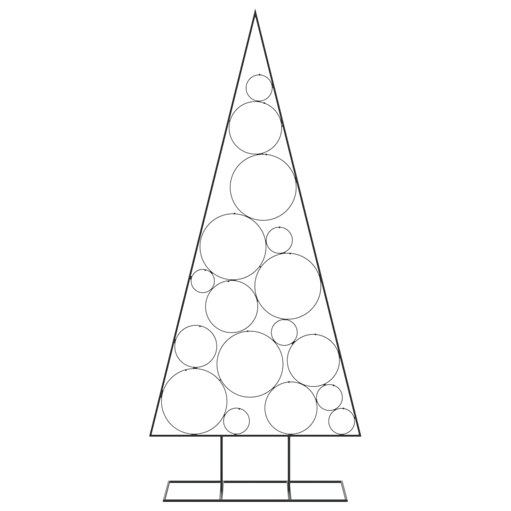 Kerstdecoratie kerstboom 180 cm metaal zwart