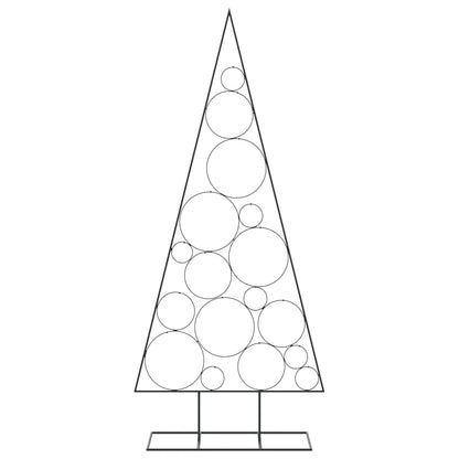 Kerstdecoratie kerstboom 180 cm metaal zwart