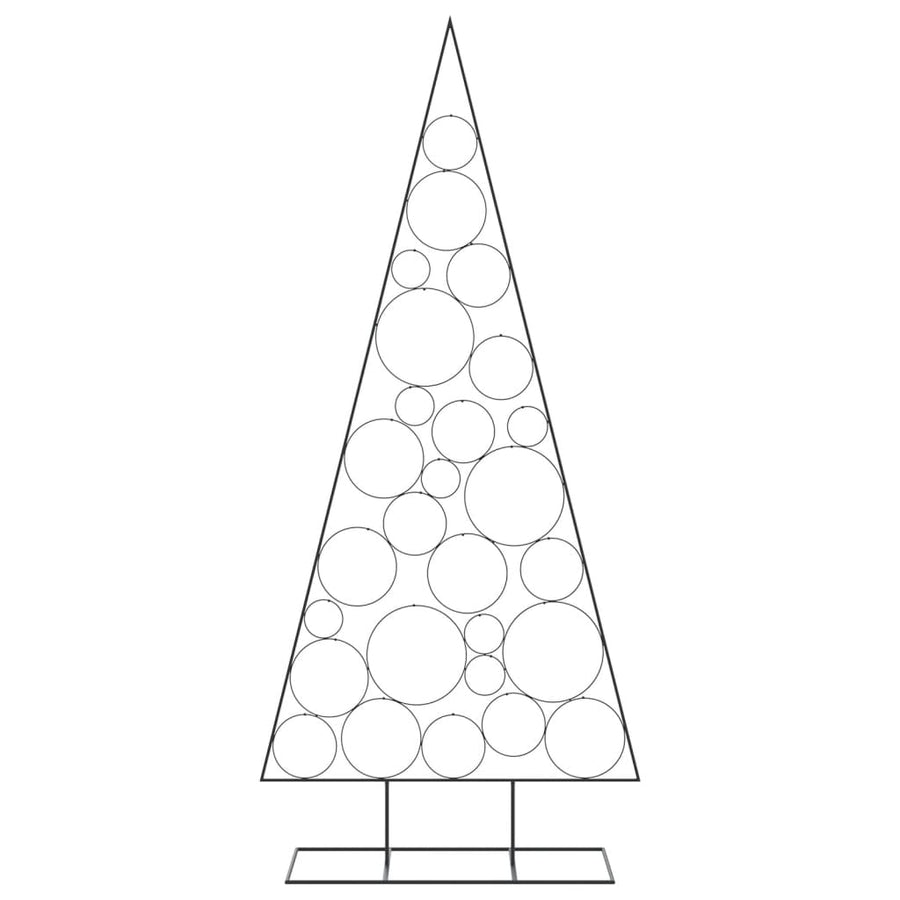 Kerstdecoratie kerstboom 210 cm metaal zwart