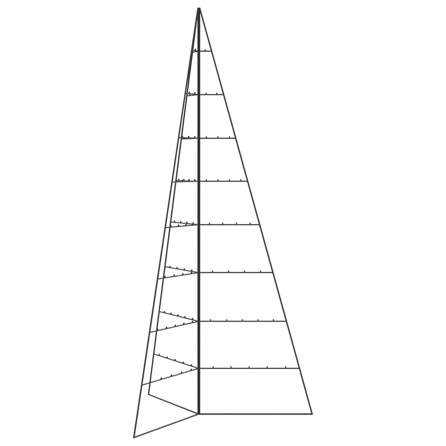 Kerstdecoratie kerstboom 210 cm metaal zwart