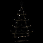 Kerstdecoratie kerstboom 140 cm metaal zwart