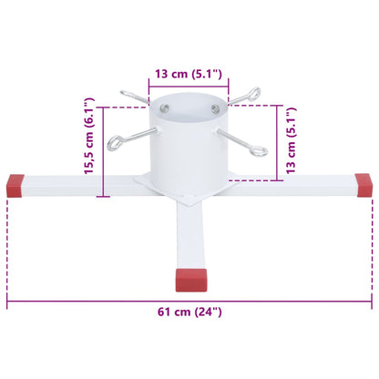 Kerstboomstandaard 61x61x15,5 cm wit