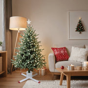 Kerstboomstandaard 61x61x15,5 cm metaal kunststof wit