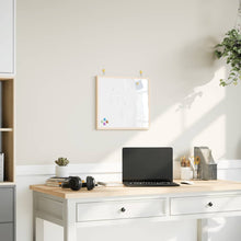 Magnetisch whiteboard met massief grenenhouten frame 40x40 cm