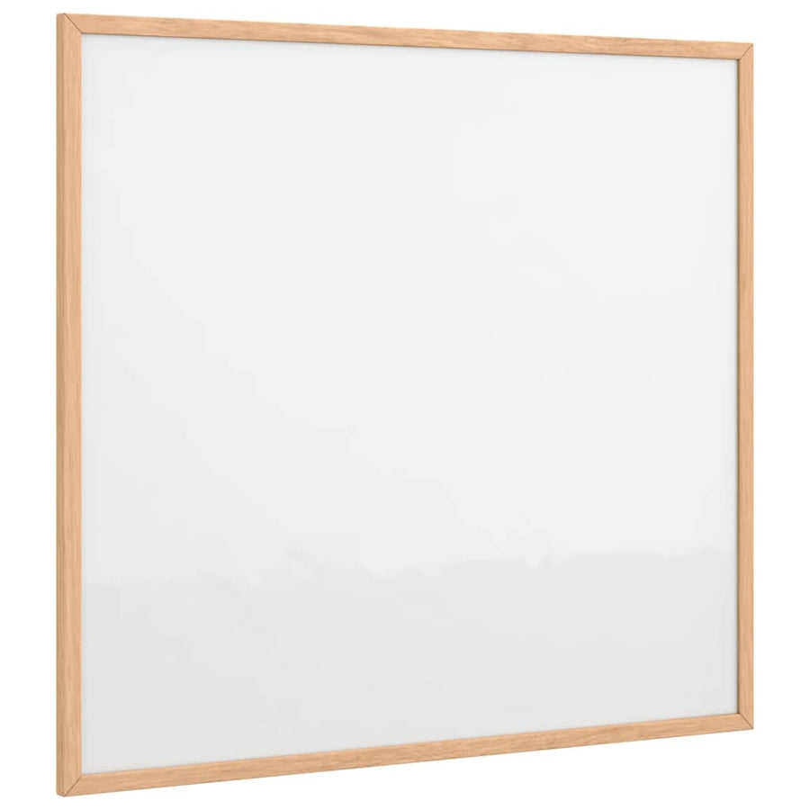 Magnetisch whiteboard met massief grenenhouten frame 60x55 cm
