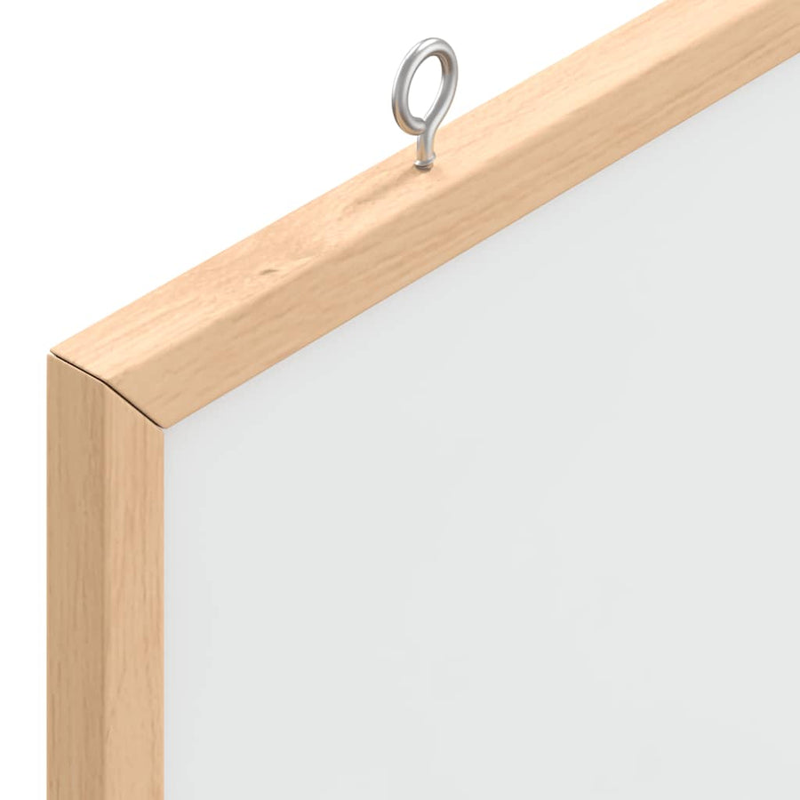 Magnetisch whiteboard met massief grenenhouten frame 80x55 cm