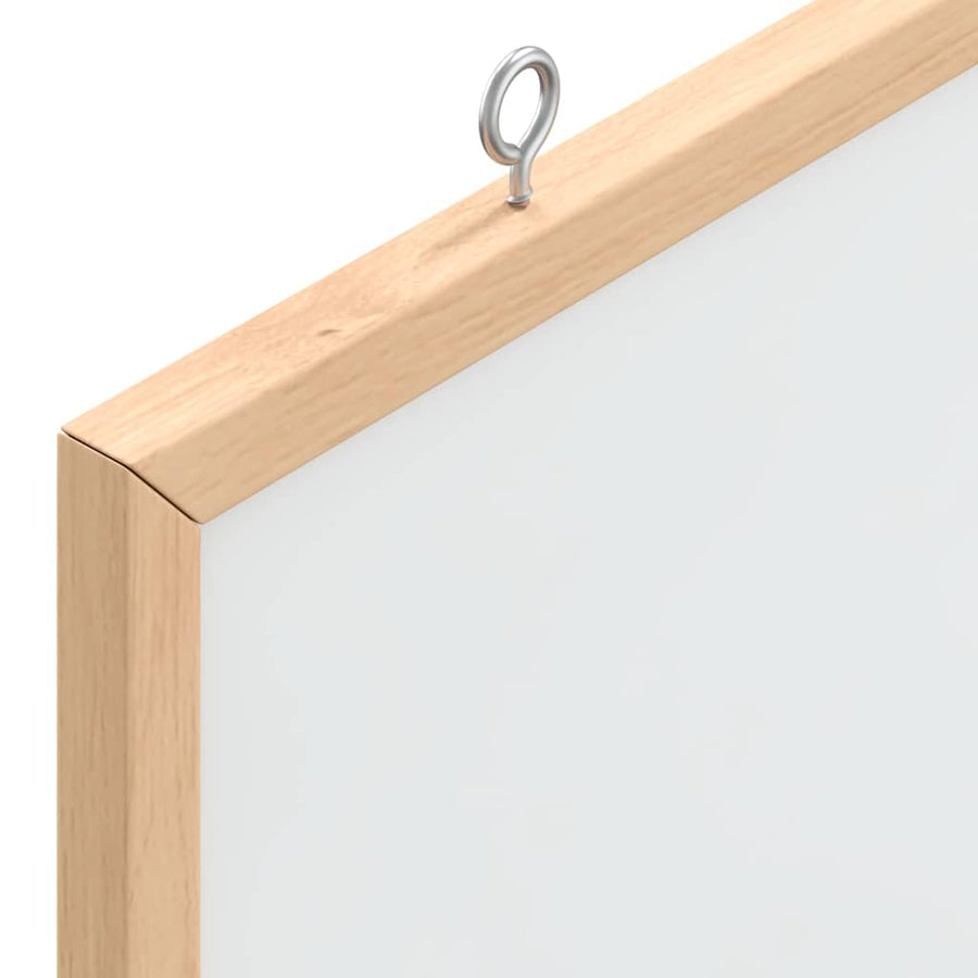 Magnetisch whiteboard met massief grenenhouten frame 100x55 cm