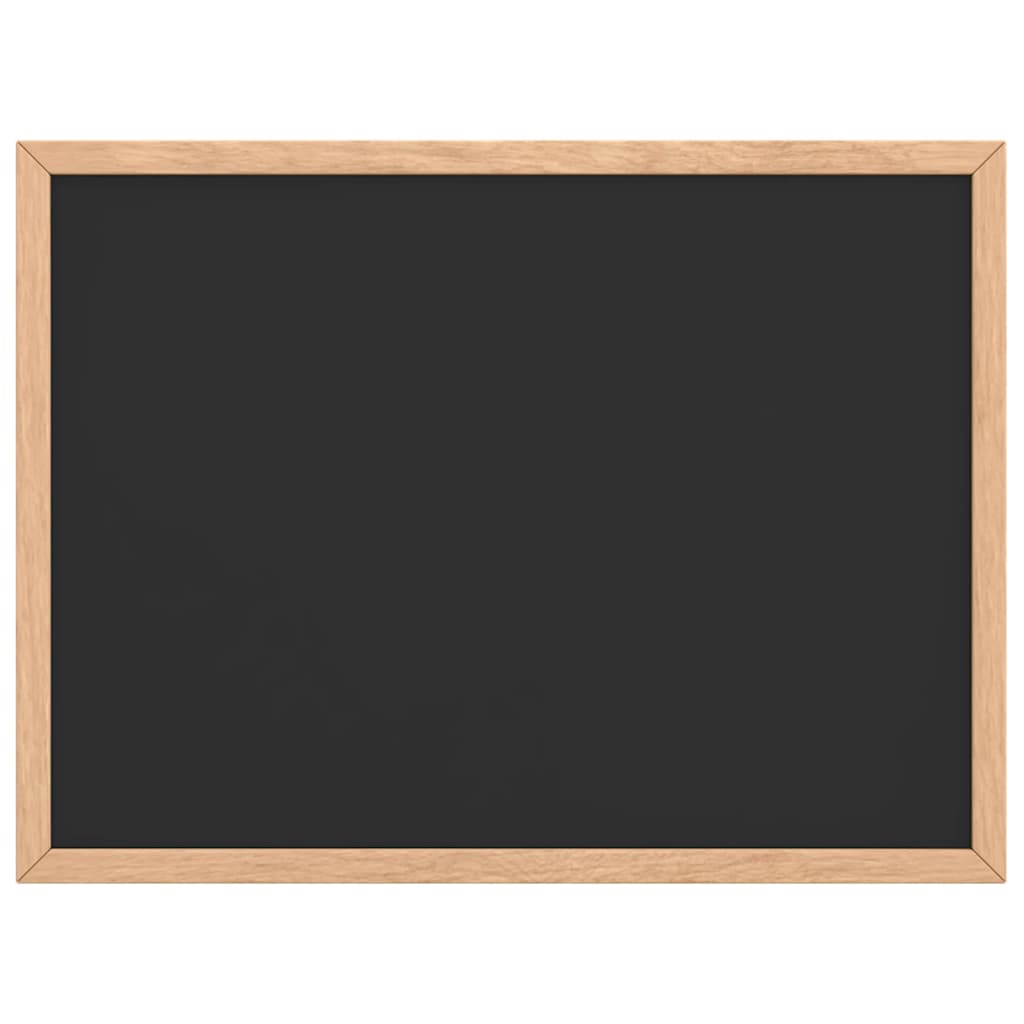 Krijtbord met massief grenenhouten frame 40x30 cm zwart
