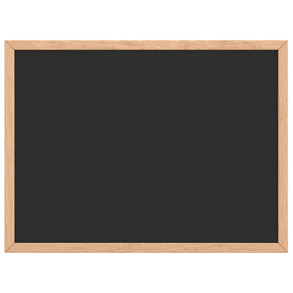 Krijtbord met massief grenenhouten frame 40x30 cm zwart