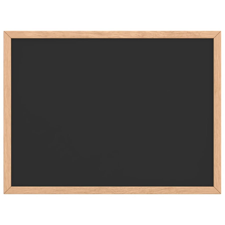 Krijtbord met massief grenenhouten frame 40x30 cm zwart