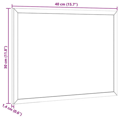 Krijtbord met massief grenenhouten frame 40x30 cm zwart