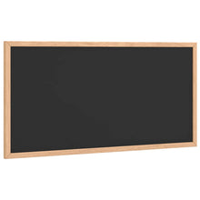 Krijtbord met massief grenenhouten frame 60x30 cm zwart