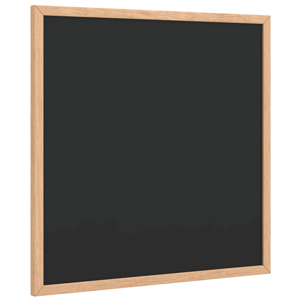 Krijtbord met massief grenenhouten lijst 40x40 cm zwart