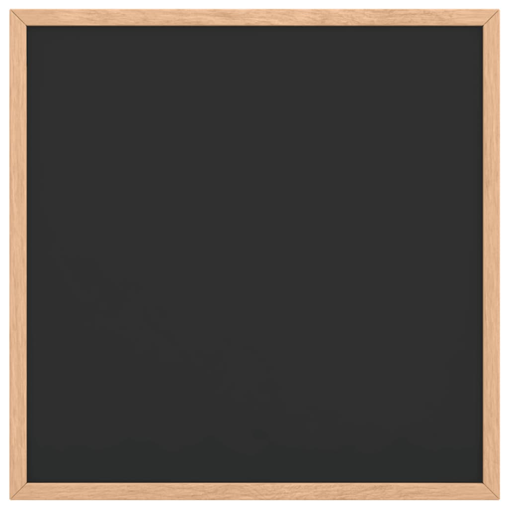 Krijtbord met massief grenenhouten lijst 40x40 cm zwart