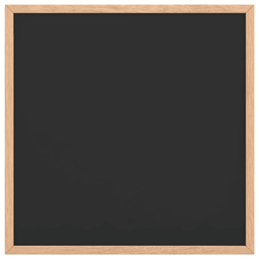 Krijtbord met massief grenenhouten lijst 40x40 cm zwart