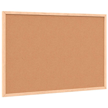 Krijtbord met massief grenenhouten frame 60x40 cm zwart