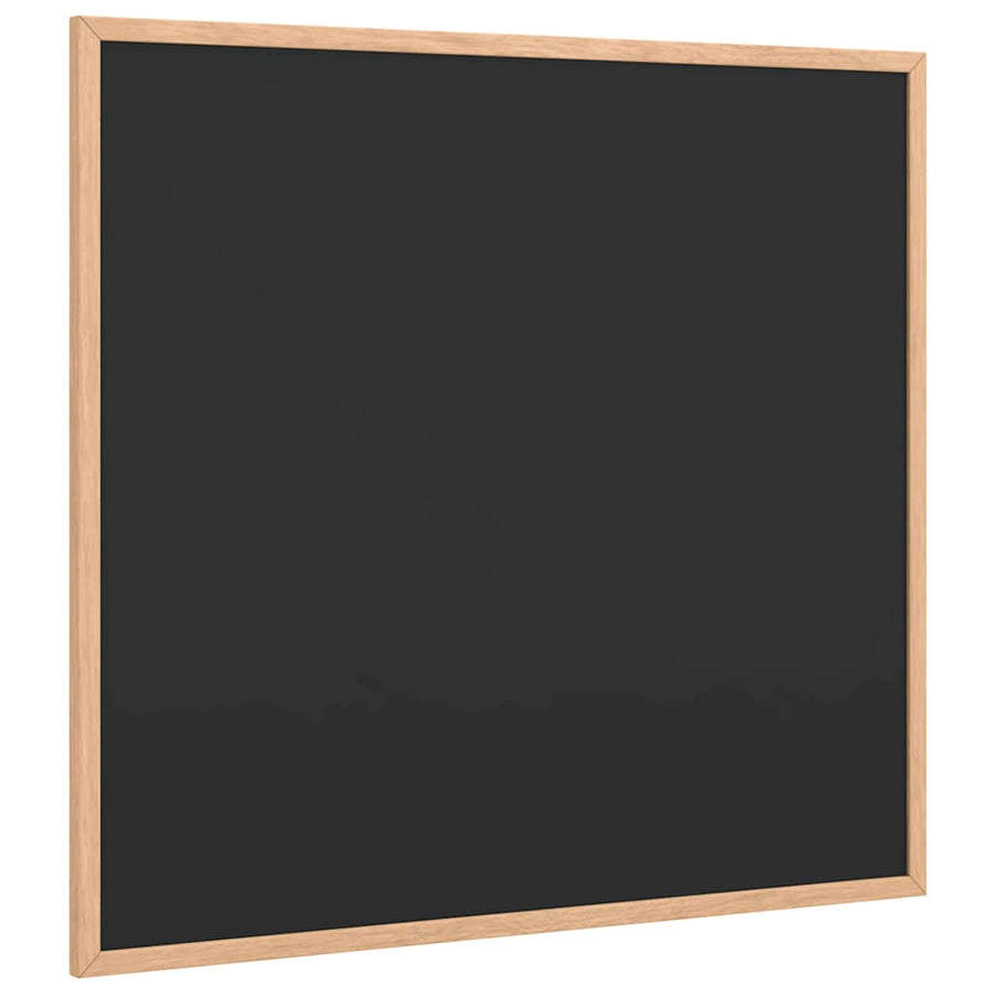 Krijtbord met massief grenenhouten lijst 60x55 cm zwart