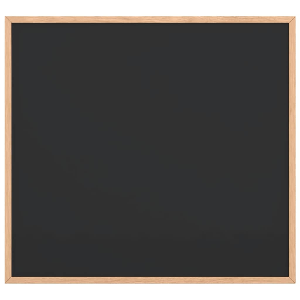 Krijtbord met massief grenenhouten lijst 60x55 cm zwart