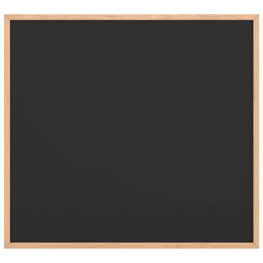 Krijtbord met massief grenenhouten lijst 60x55 cm zwart