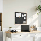 Krijtbord 60x55 cm massief grenenhout zwart